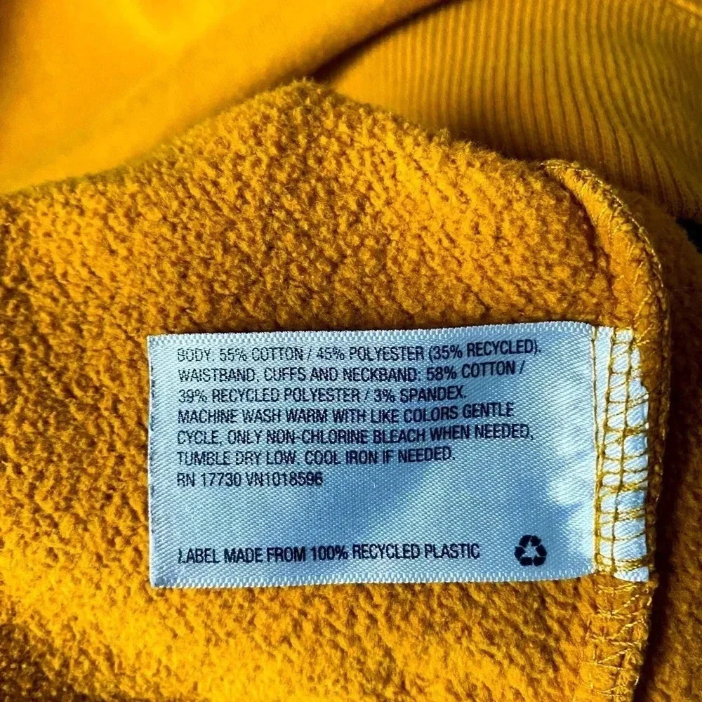 GOODFELLOW & CO* Women’s Yellow Fleece Beefy Crew-Neck Sweatshirt Size L - Picture 7 of 7